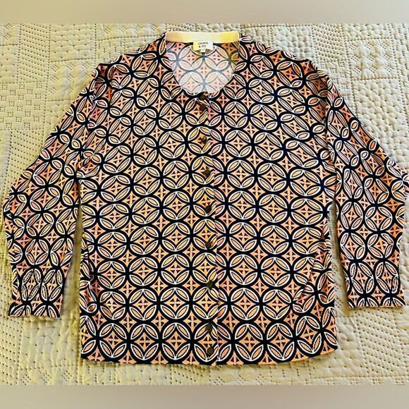Crown & Ivy Geometric Print Cardigan Size Large Actress Wore On TV Show - Picture 1 of 7
